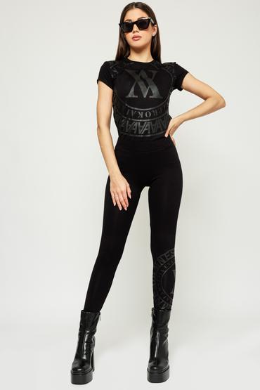 AMNESIA TRUDI FILMNYOMOTT LEGGINGS FEKETE